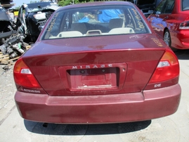 2000 MITSUBISHI MIRAGE DE BURGUNDY 1.8L AT 163759